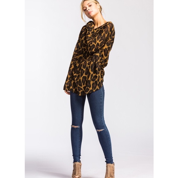 1 Large LEFT!✨ Leopard Print Knot Accent Open Back - Picture 5 of 8